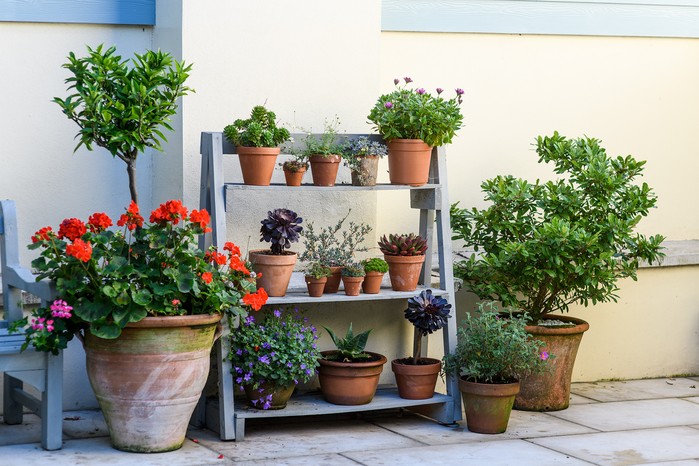 Using staging to fit more containers in a small space